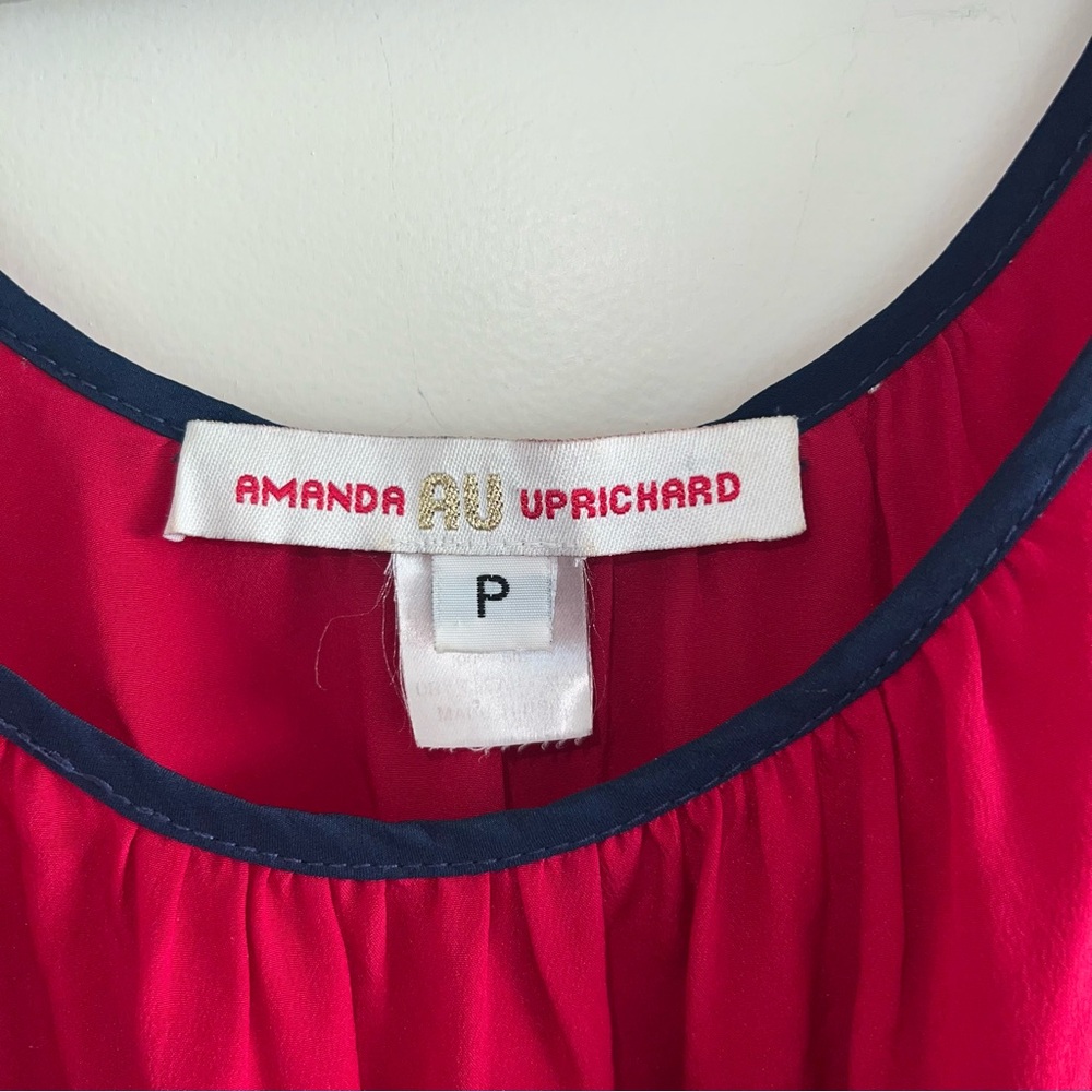 Amanda Uprichard AU Vintage 100% Silk Red Tunic Tank Dress Size: Petite - Picture 3 of 8